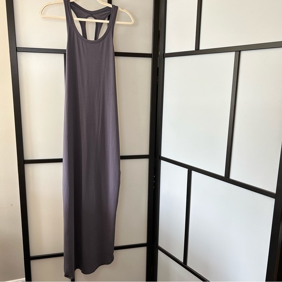 [S] 2019 Lululemon Restore and Revitalize Maxi Dress In Moonwalk Grey Purple - Picture 4 of 9